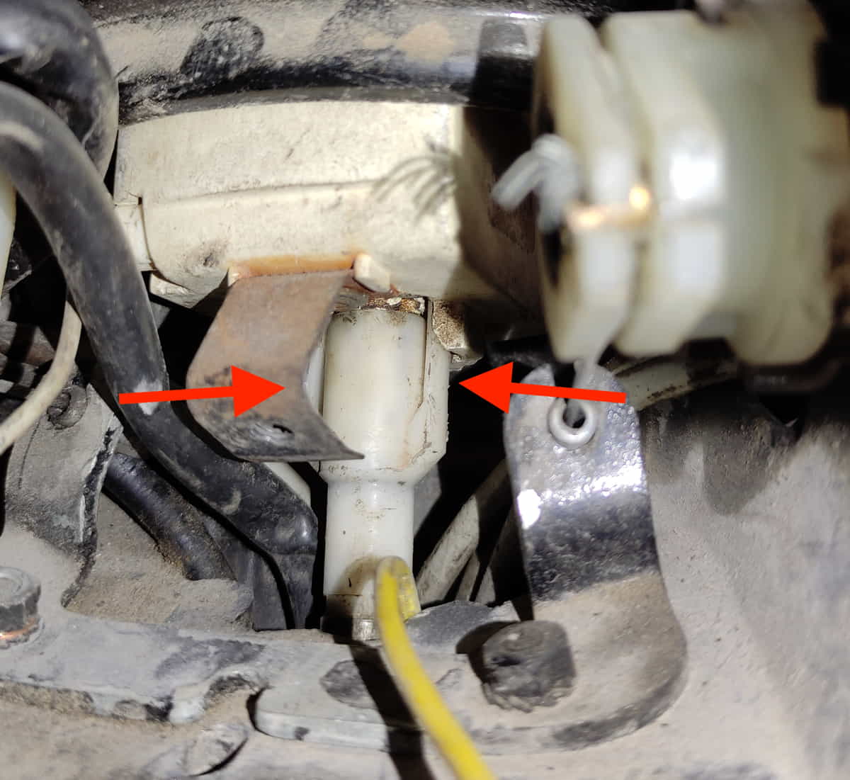 Patillas cable CKM vespino ancladas en Cuentakilómetros