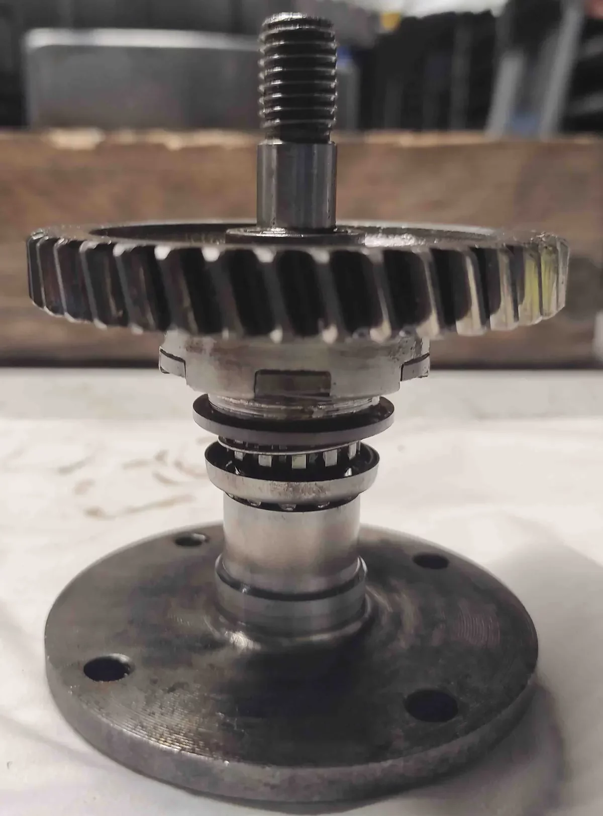 Eje portarueda vespino montado con primario reductora