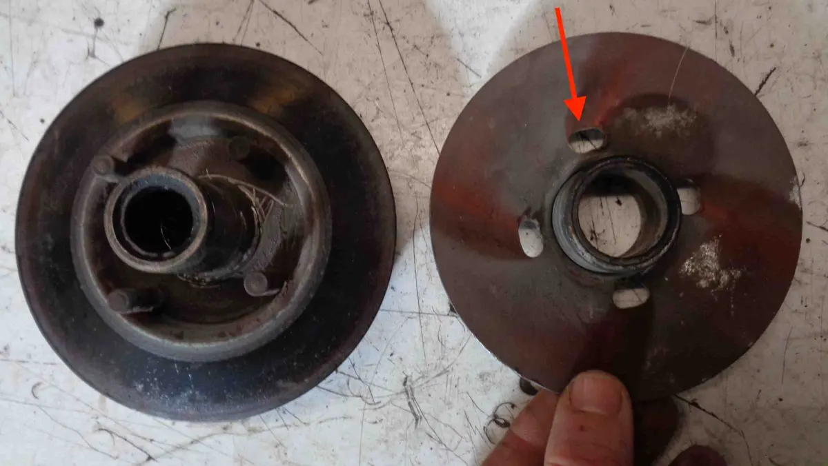 polea de vespino desgastada