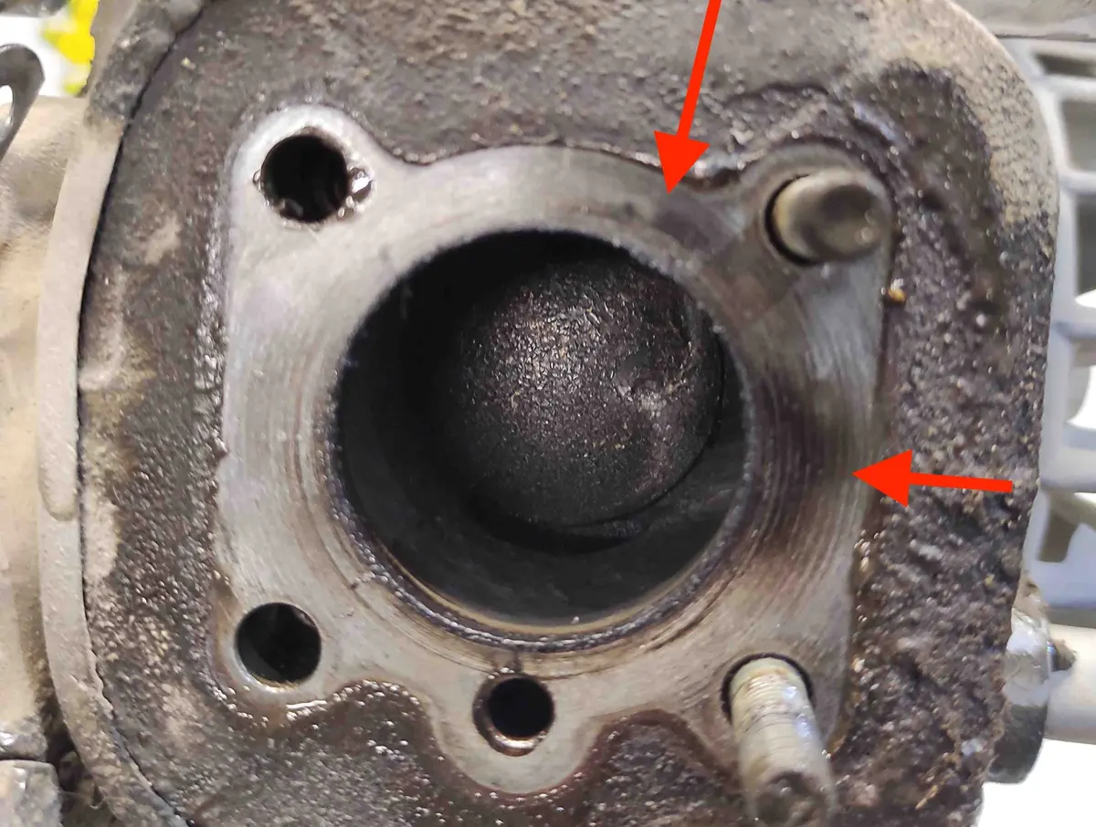 fogonazo en cilindro por perdida de compresión por culata