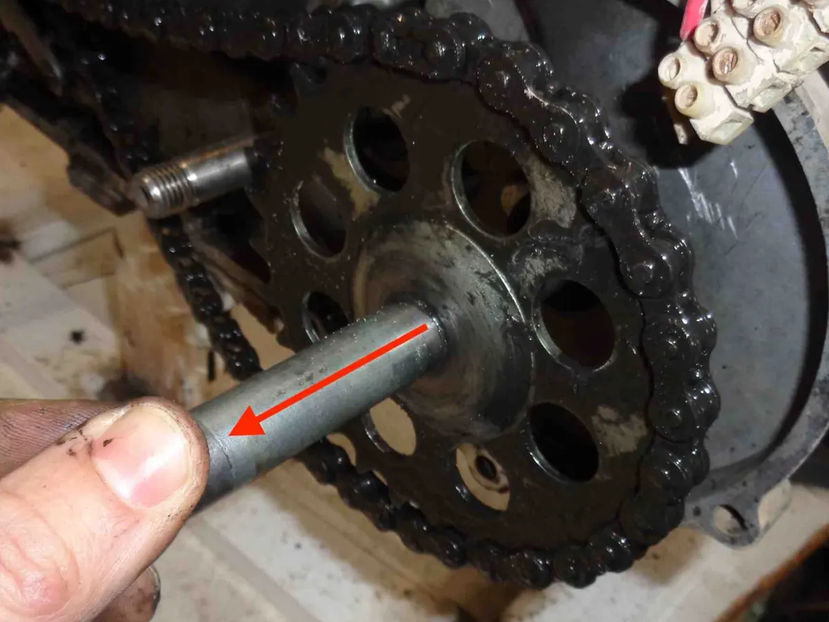 Extracción eje pedalier vespino