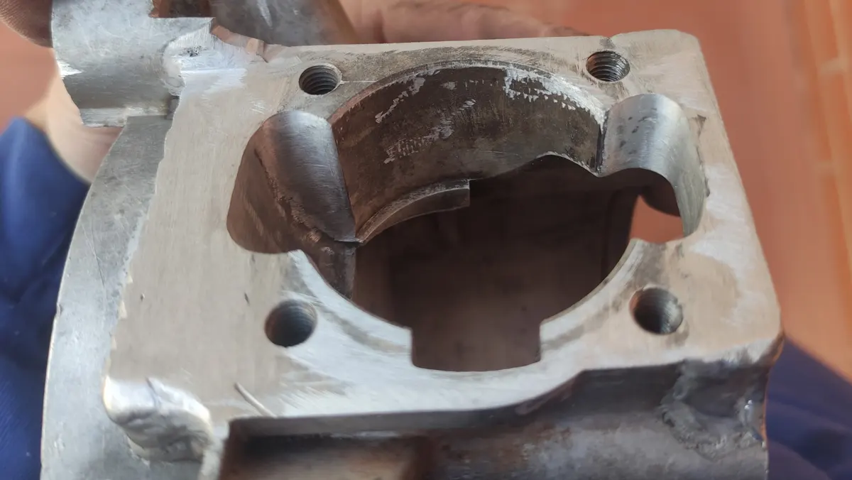 Carter con transfer encarados a un nuevo cilindro previo al planificado de la superficie