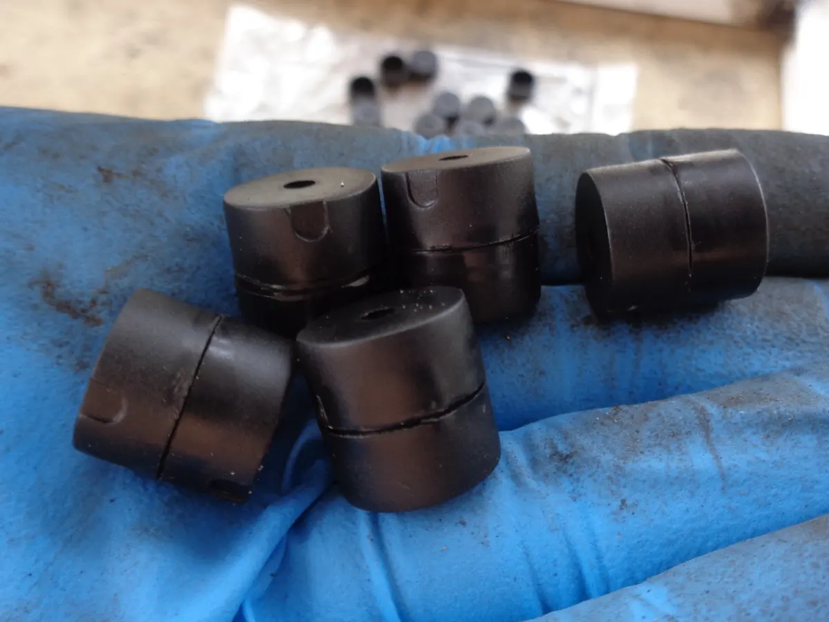 5 rodillos de Vespino con sus fundas nuevas recién montadas