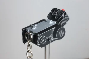 Vista perspectiva de llavero de Derbi Variant California