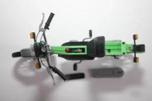 vista cenital de la maqueta de la derbi variant de 1977 sin tapa de carburador